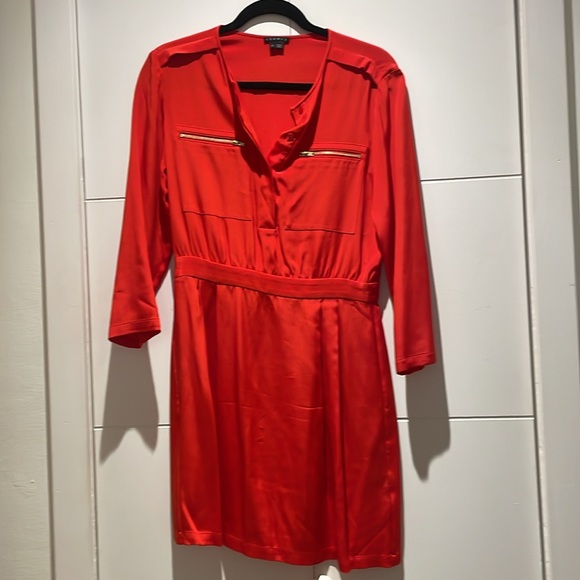 Theory Red-Orange Dress – Size 4, Elegant & Modern - Picture 3 of 6